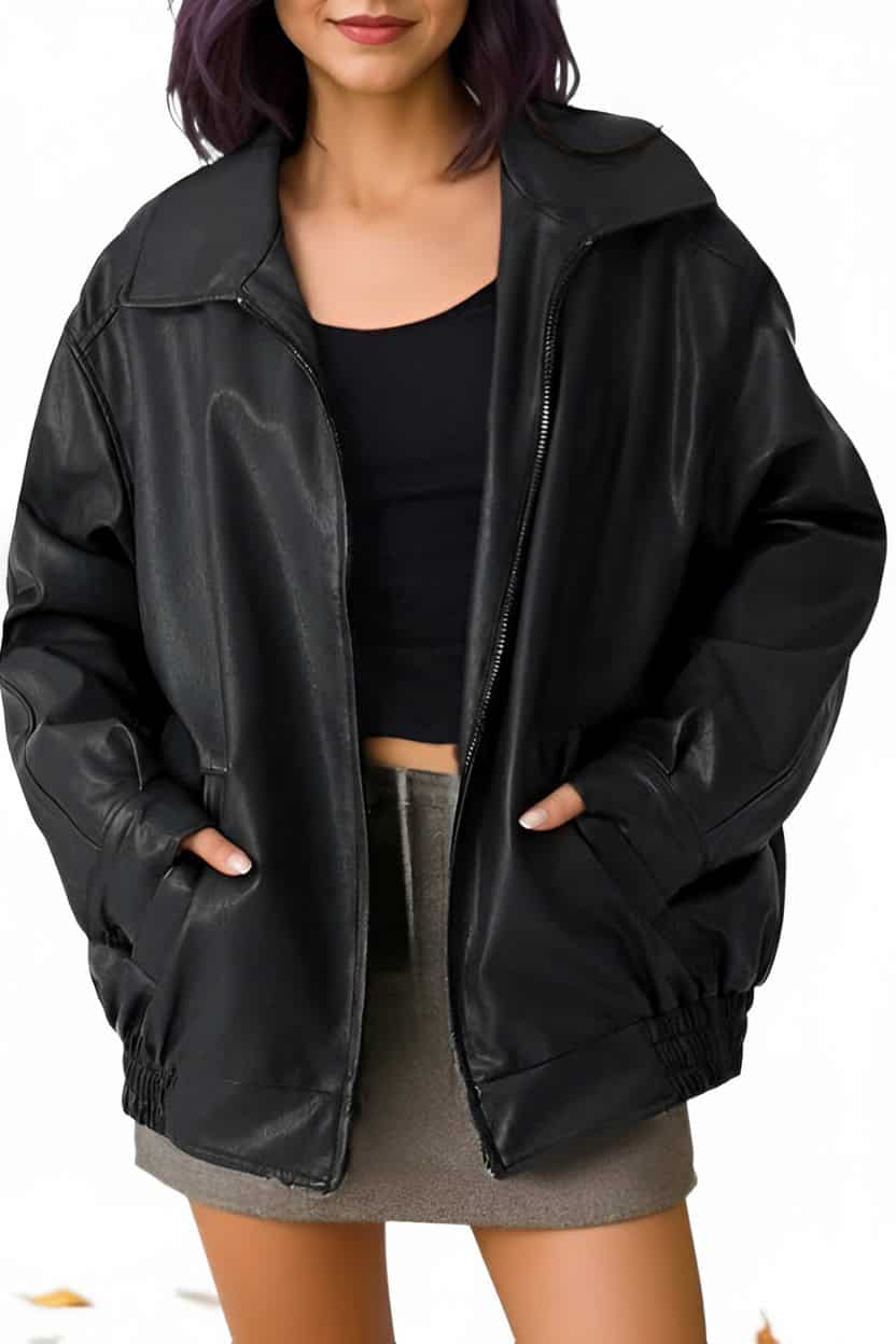 lyra-kade-wearing-a-leather-jacket lyra kade wearing a leather jacket- autumn coats 2025