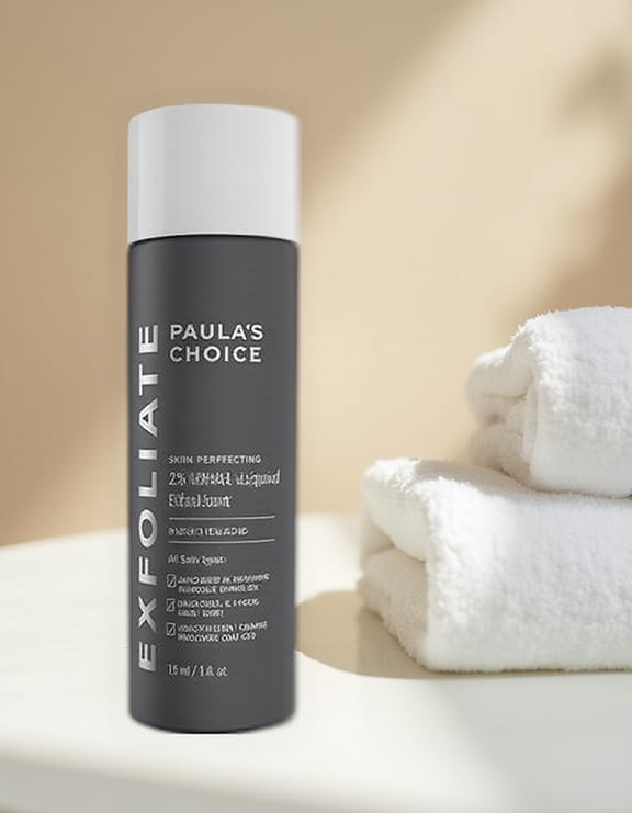 a skincare product on a white table