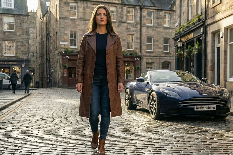 Decrum Womens Real Lambskin Leather Coat for 2025