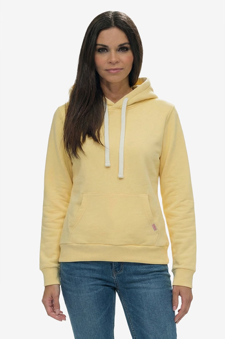 Urban-Look-Womens-Active-Long-Sleeve-Fleece Woman wearing a Urban Look Womens Active Long Sleeve Fleece in yellow
